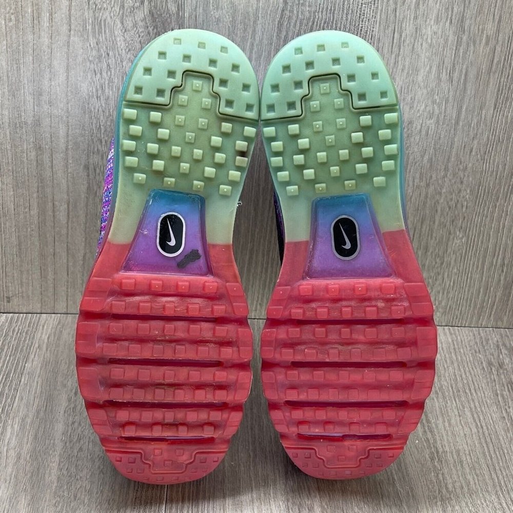 Nike Sneakers Women's Size 7 Flyknit Air Max Athletic Running Ombre Purple Pink - Picture 7 of 10